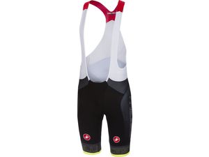 Castelli - pánské kalhoty Free Aero Race Team s vložkou, black/yellow fluo