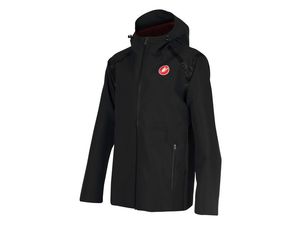 Castelli – pánská bunda Meccanico Rain Shell, black/red