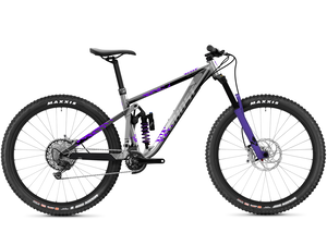 Celoodpružené kolo GHOST Riot Enduro Full Party - Silver / Electric Purple