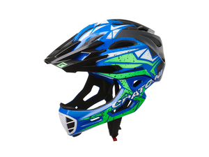 Helma Cratoni C-MANIAC Pro - Black-Blue-Lime Glossy