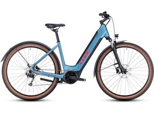 Elektrokolo Cube Nuride Hybrid Performance 625 Allroad metalblue´n´red Easy Entry 2024