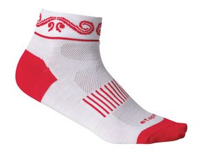 Etape - dámské ponožky KISS, bílá/červená