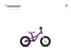 Dětské odrážedlo GHOST Powerkiddy 12 - Violet